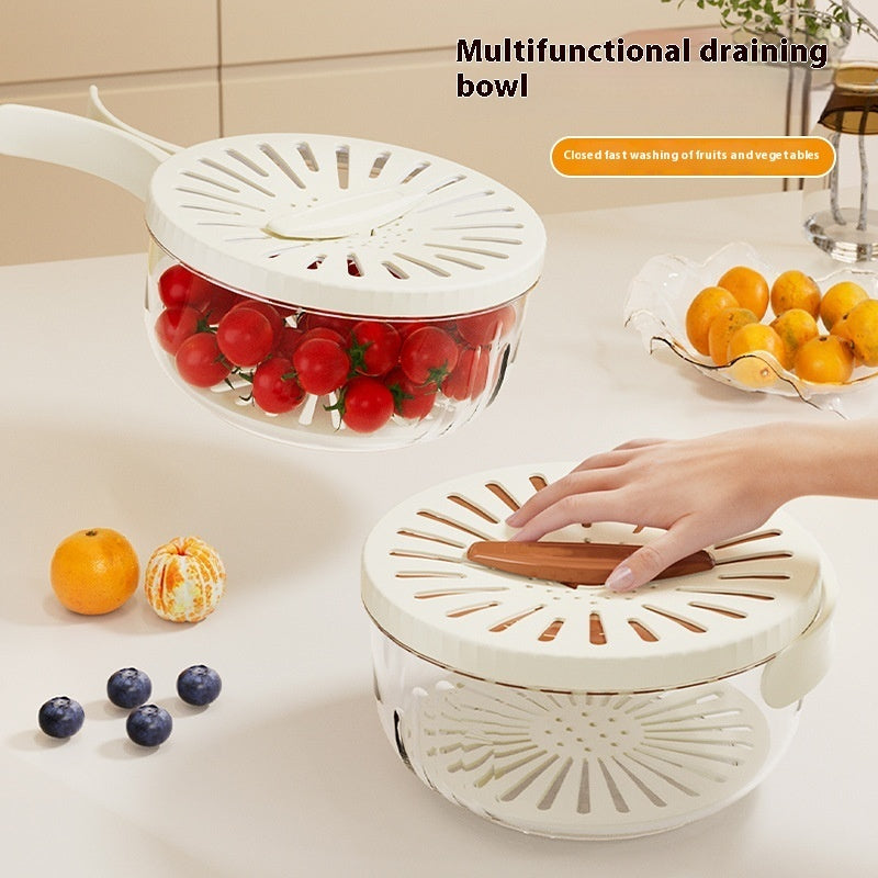 Fruit drain basket with lid – Pick N Drop kitchen gift USA Europe