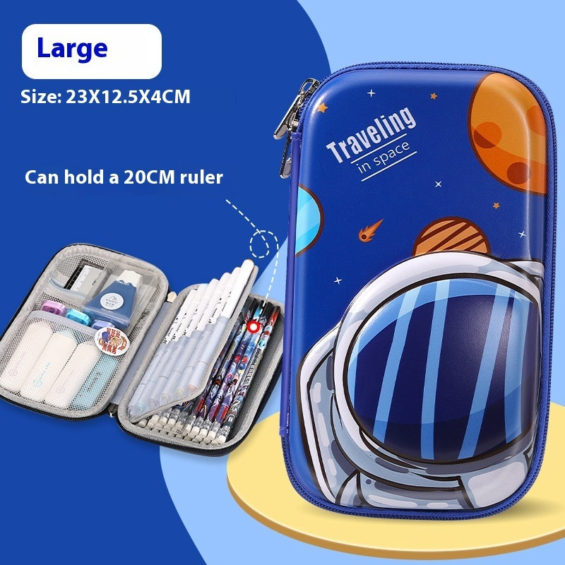 Kids pencil case large capacity – single horn kitty Q version options