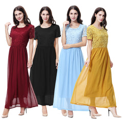 Fashion Solid Color Ladies Long Skirt Dress