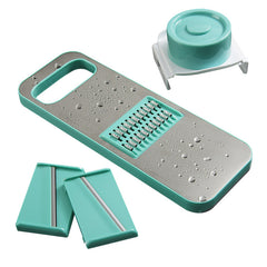 Multifunctional kitchen grater set – 304 stainless steel 5 piece front view