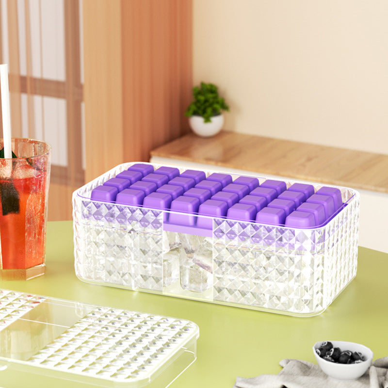 Silicone ice cube tray with lid – quick freeze easy demold mechanism