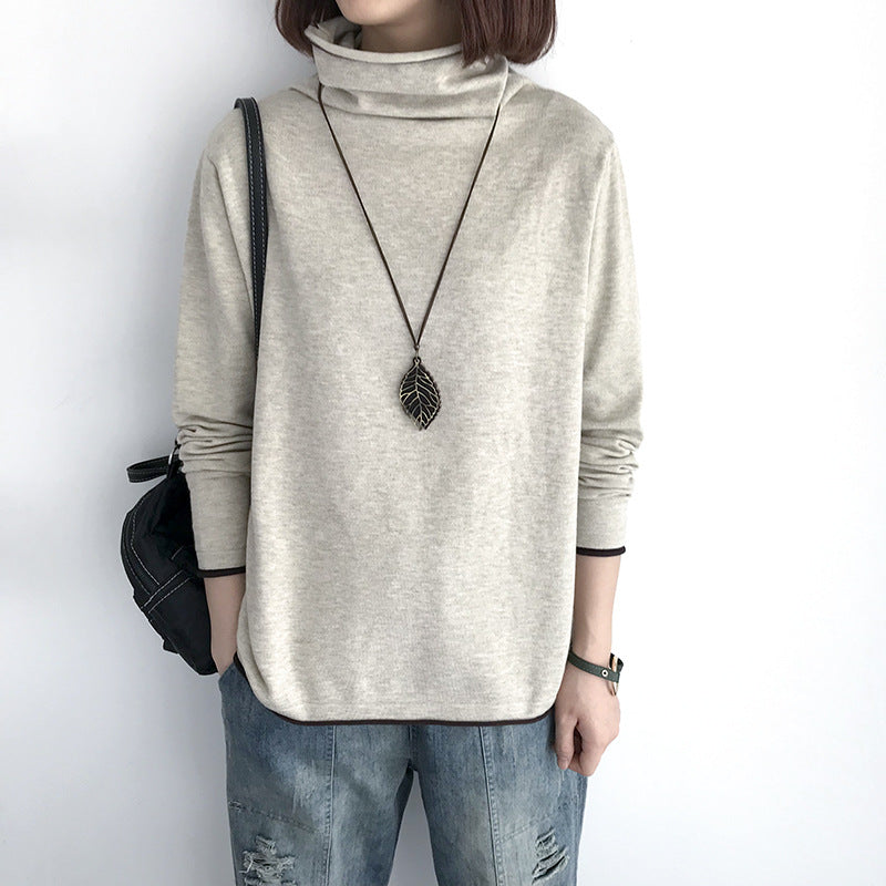 Loose Turtleneck Women's Thin And Thin Bottoming Sweater