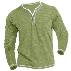 Comfortable Soft Stretch Henley Shirt T-shirt