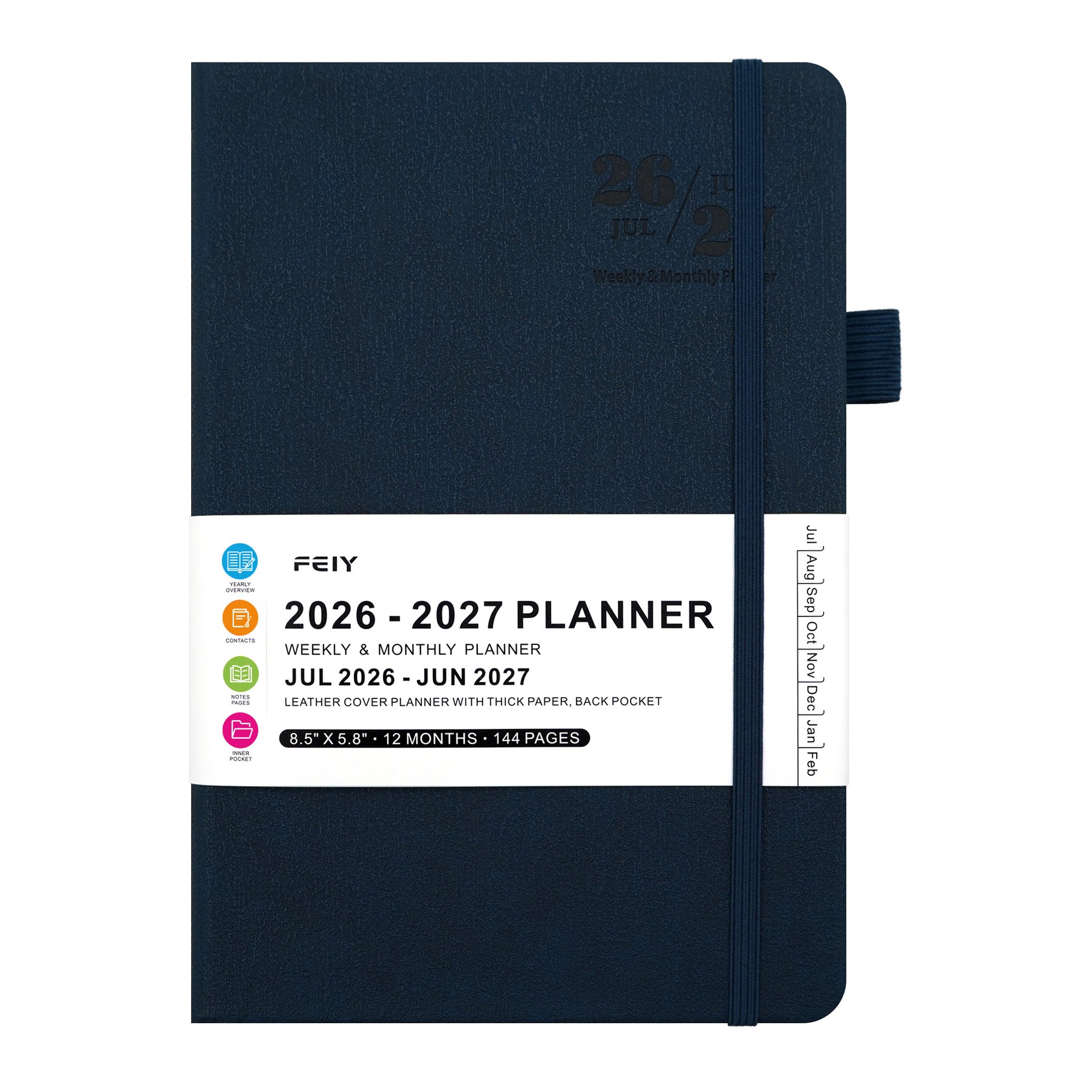 2026 2027 weekly planner notebook – student academic planning gift