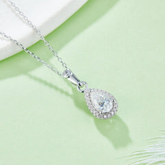 925 Silver Clavicle Chain Earrings Love Heart Suit