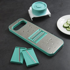 Multifunctional kitchen grater set – yellow 3 blades option close-up
