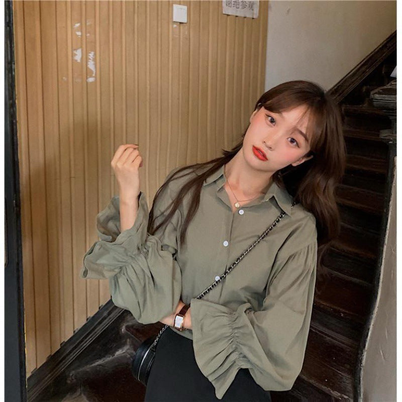 Women's Solid Color Fashion Loose Shirt