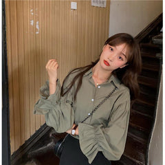 Women's Solid Color Fashion Loose Shirt