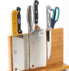 Magnetic knife holder for kitchen – 300x100x205mm straight wood design
