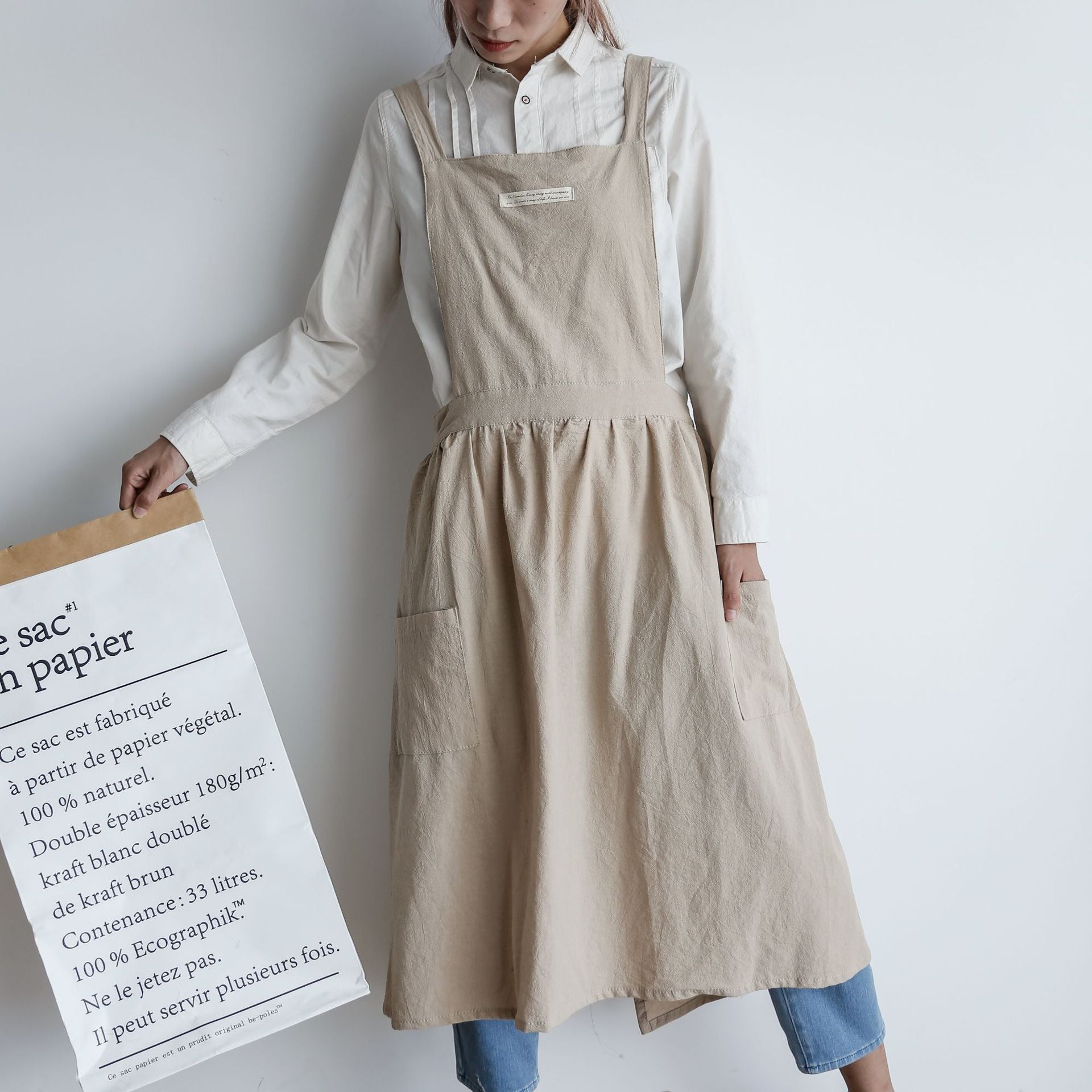 Cotton kitchen apron for home cooking – Pick N Drop kitchen gift USA Europe