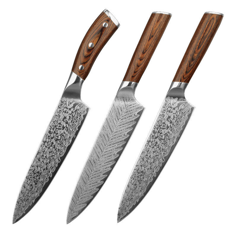 German steel kitchen knife chopper – knife sharpener bundle option