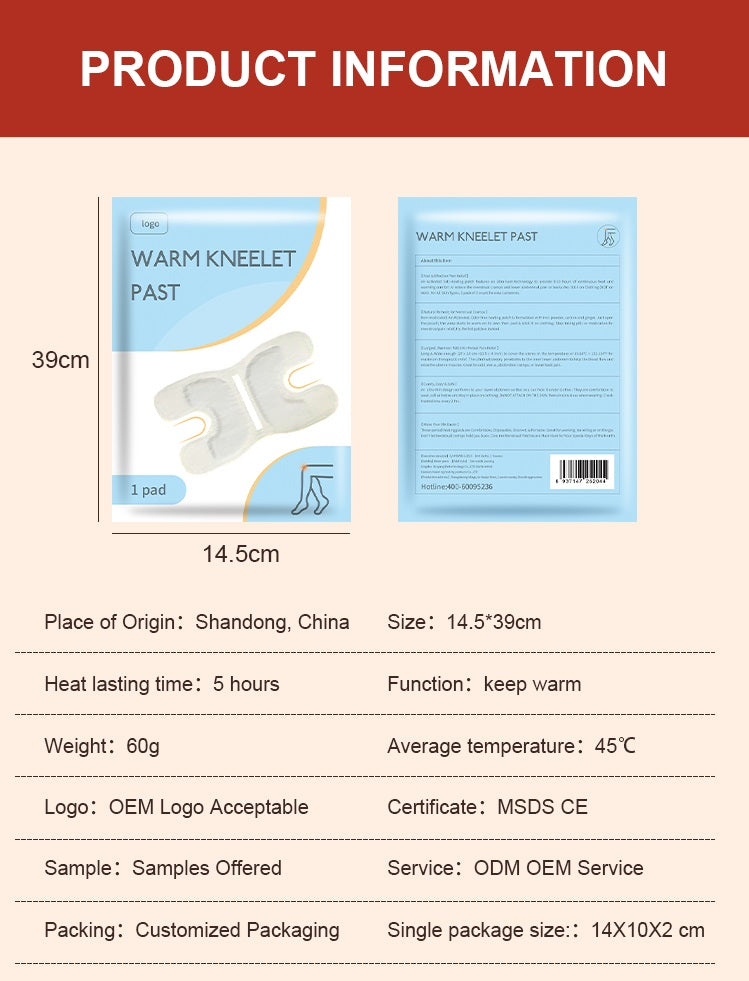 Heating Patch Warmer Self Heating Warm Knee Patch Pad Instant Disposable Hot Warm Patch
