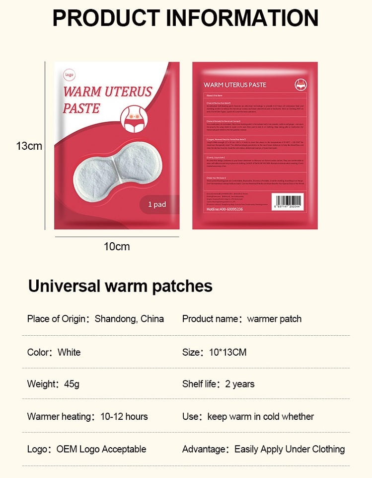 Adhesive Heat Patch Warmer Menstrual Hot Patches 10 - 12 Hour Self-heating Body Warm Patch