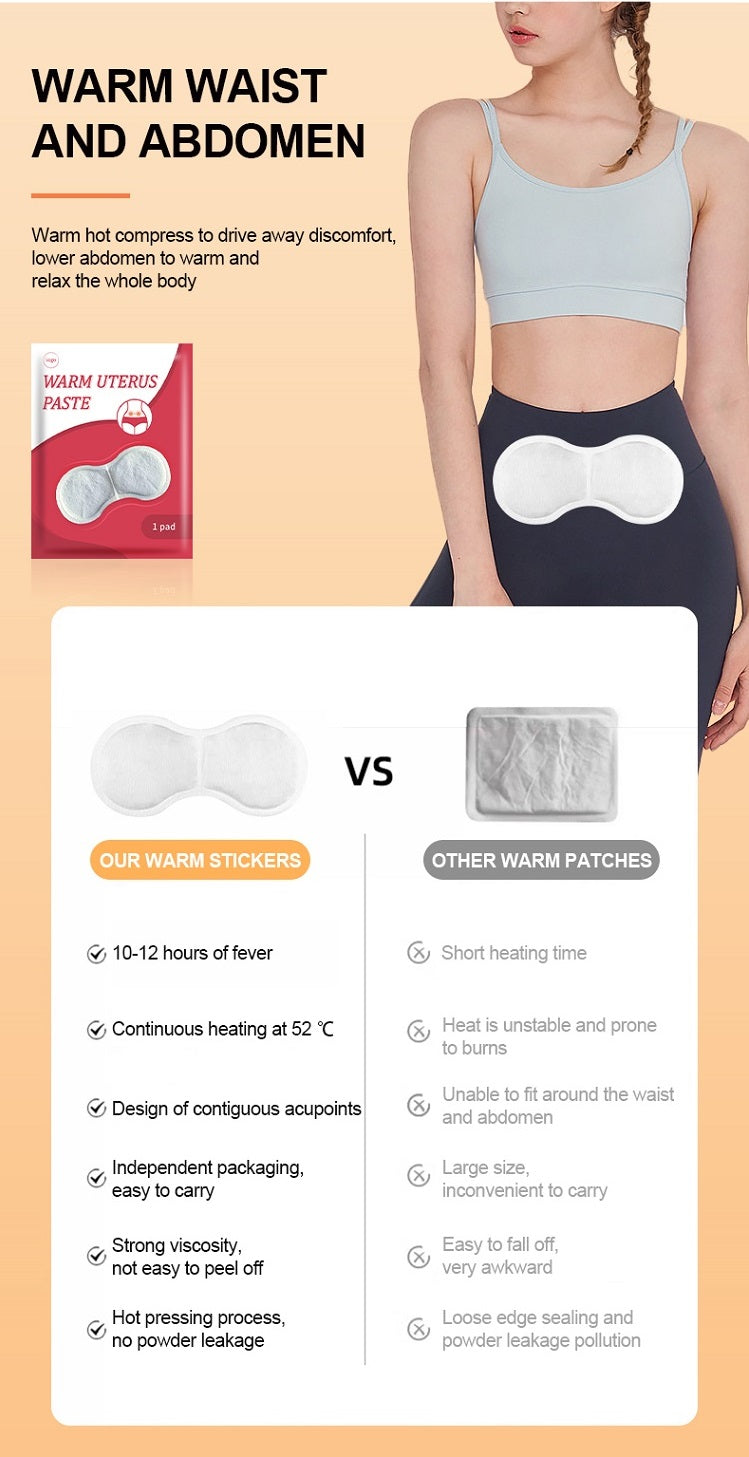 Adhesive Heat Patch Warmer Menstrual Hot Patches 10 - 12 Hour Self-heating Body Warm Patch