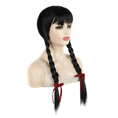 Movie Cosplay Wigs Synthetic Women's Long Wigs 2 Long Braided Pigtails High Temp Fiber French Twist Braid Heat Resistant Natural