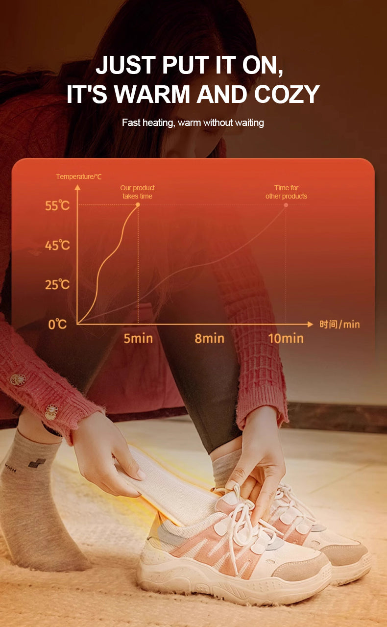 Long Lasting Safe Foot Warmer Hot Compress Patch Heating Insole - Male