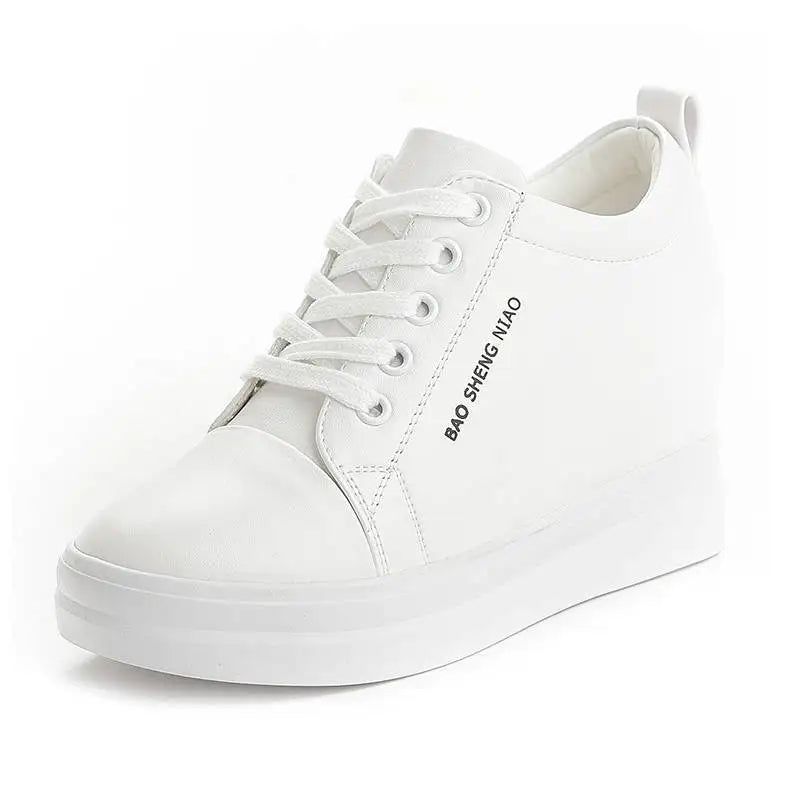 Women Shoes New Autumn Waterproof Wedges Woman Casual Shoes Platform Heels Female Leisure Black White Women Sneakers