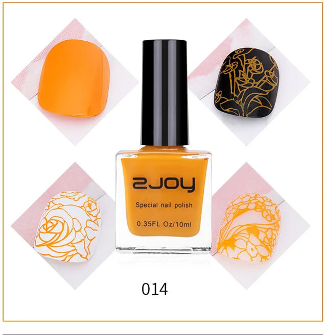 Nail Art Stamping Polish 10ML Semi-permanent varnish Printing UV Varnish Stamp for Nails Polishes Lacquer Top Coat Gel Polish #@