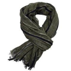 2019 European Unisex Style Winter Scarf Cotton Wrinkle Stripe long men's scarves shawl fashion gold glitter men scarf