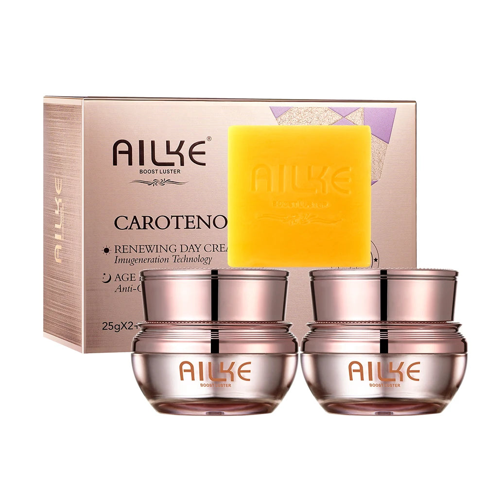 AILKE Pure Carotene 3-In-1 Skin Care Range, Clean Skin With Niacinamide, Antioxidant, Improves Dull Skin For Men and Women
