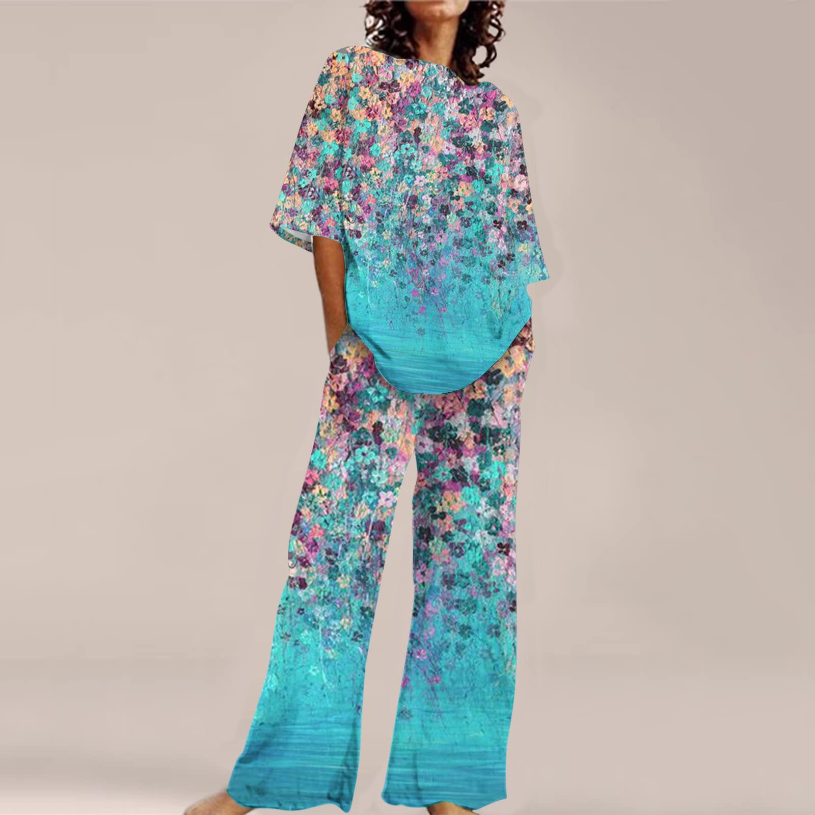 Fashion Personalized Women's 3D Printed Short Sleeve Suit