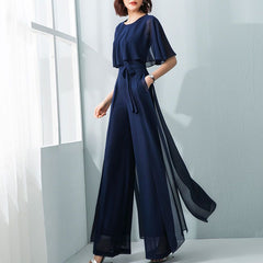 Ruffle Sleeve Jumpsuit Women's Long