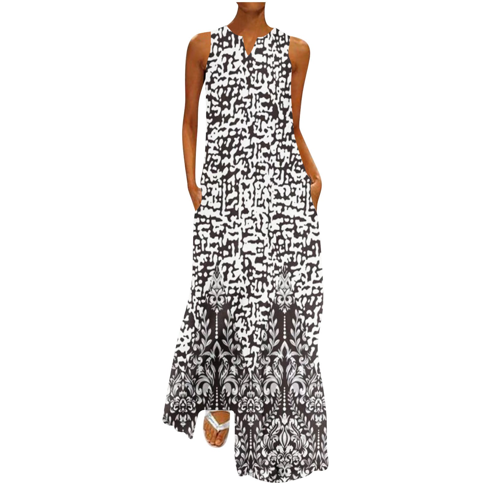 Fashion Painted Print Long Dress For Women