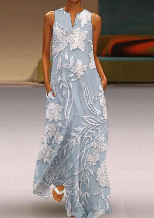 Fashion Painted Print Long Dress For Women