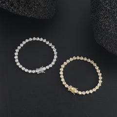 Women's Tennis Chain Heart-shaped Couple Bracelet