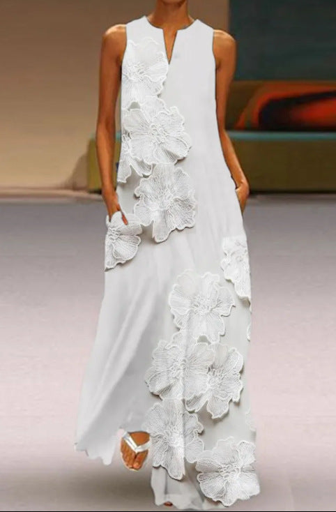 Fashion Painted Print Long Dress For Women