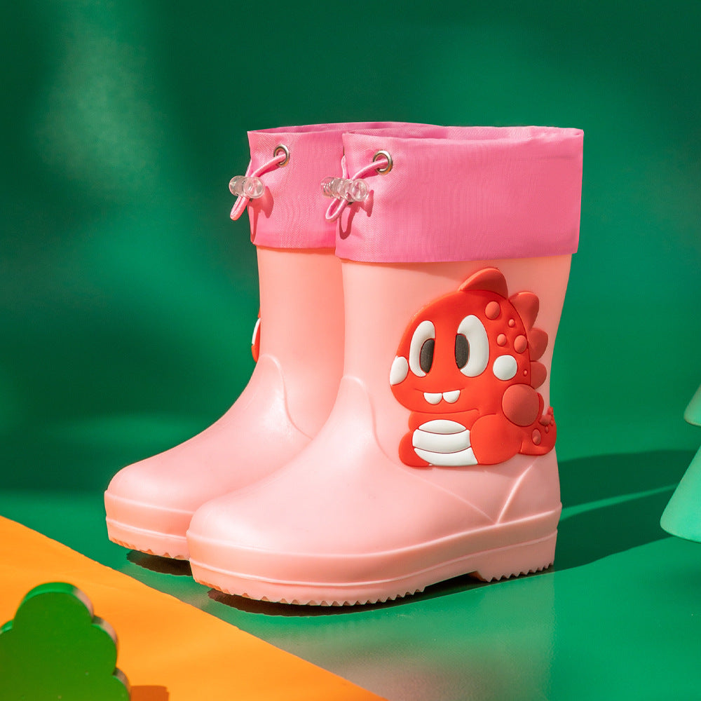 Children's Rain Boots Cartoon Waterproof Short Tube Rain Shoes