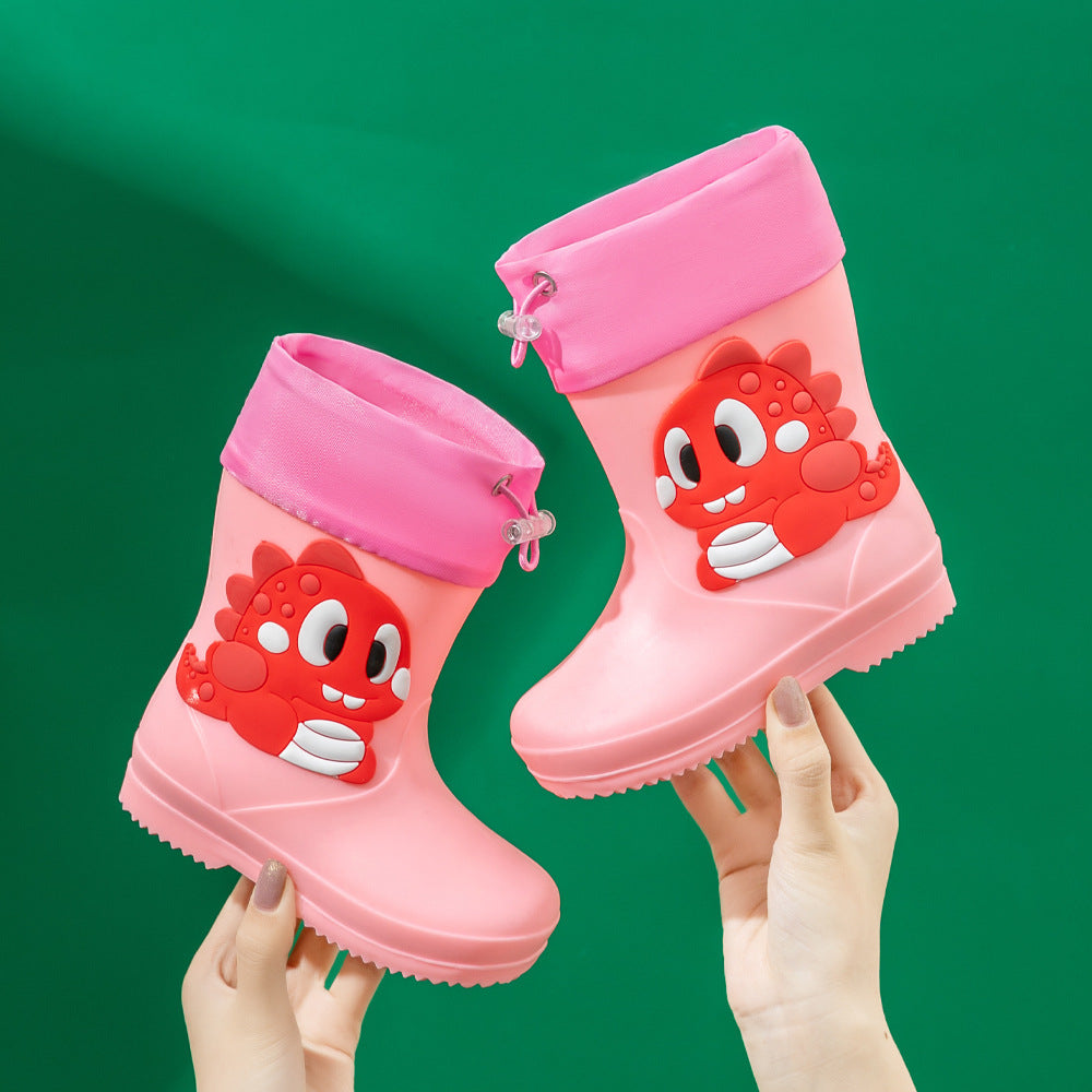 Children's Rain Boots Cartoon Waterproof Short Tube Rain Shoes