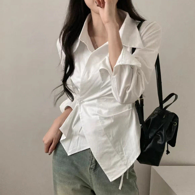 Autumn Shirt Stripe College Style Shirt