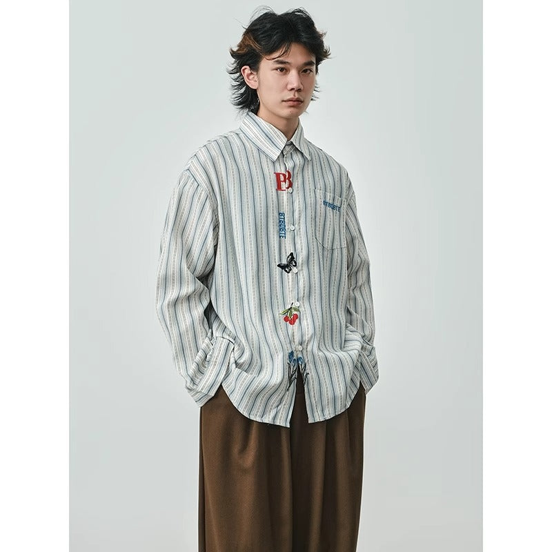 Fashion Retro Plaid Long Sleeve Shirt Men's Shirt