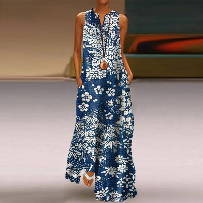 Fashion Painted Print Long Dress For Women