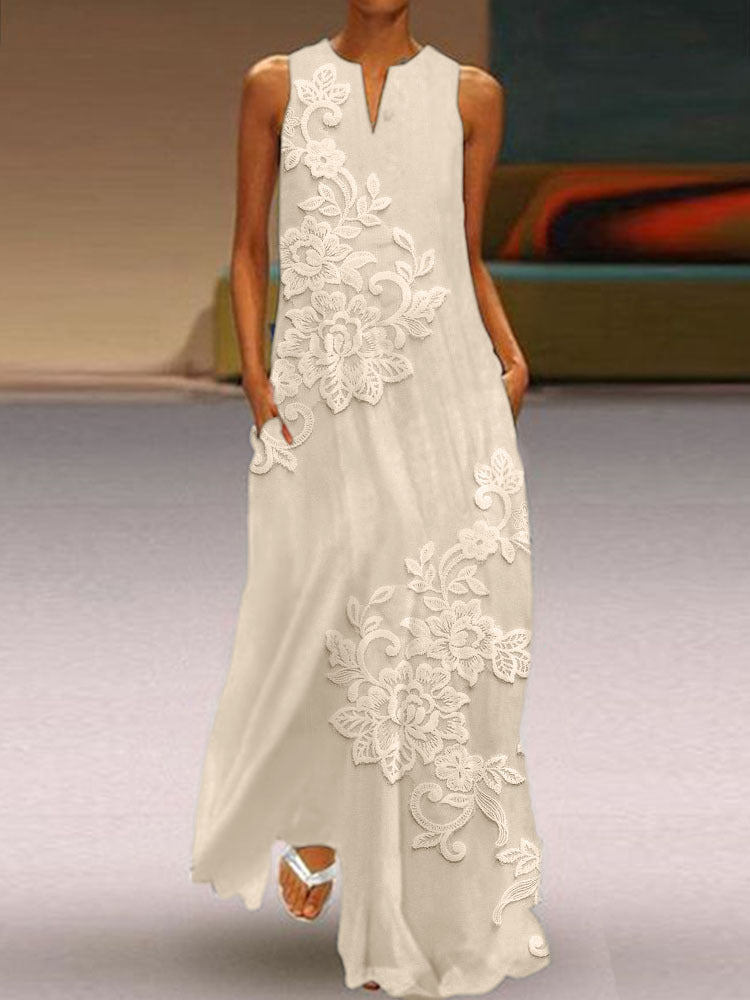 Fashion Painted Print Long Dress For Women