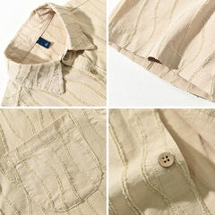 Men's Summer New Pure Cotton Short Sleeve Casual Shirt