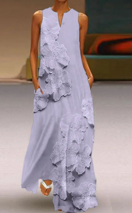 Fashion Painted Print Long Dress For Women
