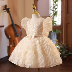 Children's Flower Girl Baby Girl One Year Old Birthday Party Princess Dress