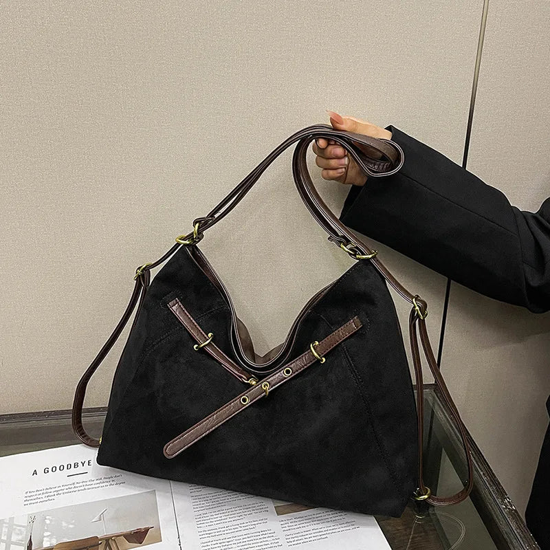 Premium Suede Large Capacity Tote Bag 2026 New Fashion Versatile Shoulder Bag Women Work Commute Handbag Trendy / Hot Sale  ﻿
