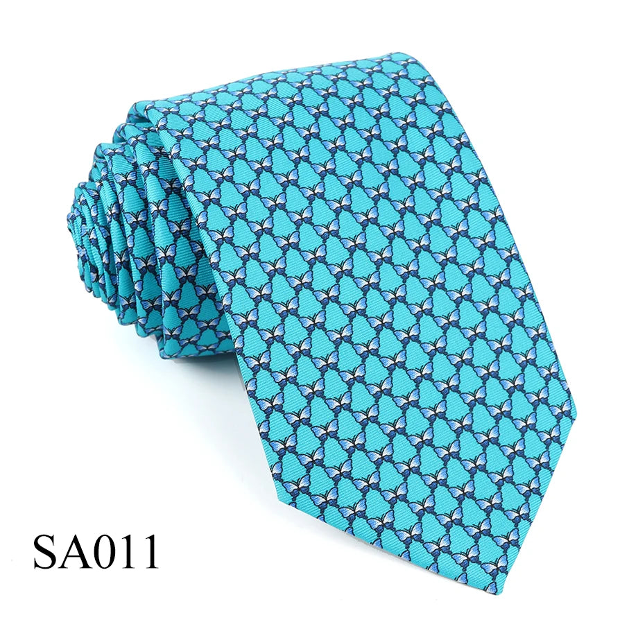 Mens Silk Necktie Luxury Animal Pattern Tie