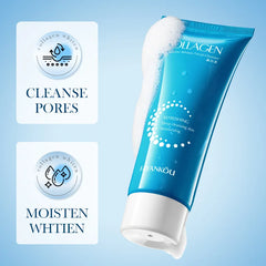 Collagen Facial Cleanser Moisturizing Face Wash Foam Deep Cleaning Anti-aging Whitening Hydrating Korean Facial Skin Care