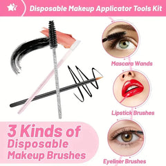 80pcs Professional Makeup Brush Set Box Eyebrow Eyelash Lip Brushes Hairpin Micro Brush for Eyelash Extension Makeup Tools