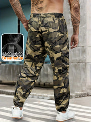 [Trendy Camo Cargo Pants] Men's Camo Cargo Pants Men's Trendy Casual Regular Fit Trousers With Pocket For Outdoor Activities