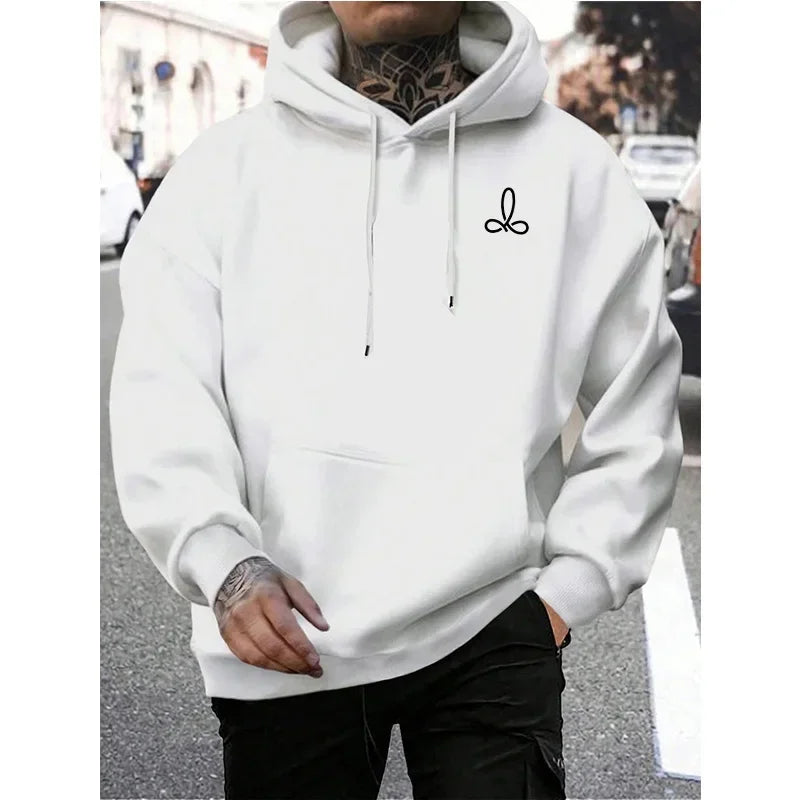 Men's  Hoodies Autumn Winter Men's New Long Sleeve Hooded Sweatshirt Fashion Casual Male Outfit Sportwear Loose Fit Clothes