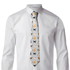 Mens Tie Slim Skinny Cute Cartoon Cats Necktie Fashion Necktie Free Style Men Tie Party Wedding
