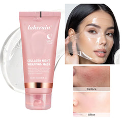 Collagen Facial Mask And Brush Set Rejuvenates Moisturizes Brightens Skin For Glowing Elasticity Korean Face Care Treatment