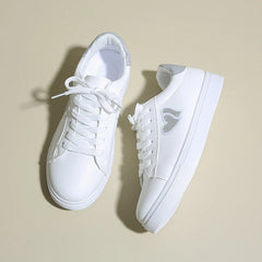 Shoes Female 2025 Brand PU Women's Vulcanize Shoes Hot Sale Women Sneakers Low Heel Lace Up Outdoor Walking Ladies Casual Shoes