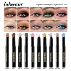 Eyeshadow Stick 10Colors Shimmer And Matte Brown Metallic Cream Eyeshadow Pencil Crayon with Smudge-proof & Waterproof Makeup