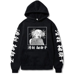 Himiko Toga Men Fashion Hoodies Hooded Sweatshirts Fashion Hip Hop Casual Pullovers Autumn Boys Girls Black Streetwear Hoodie